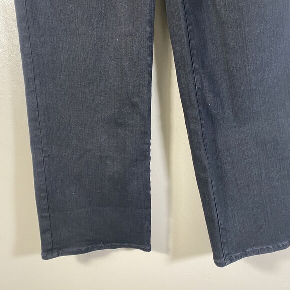 Madewell The Perfect Vintage Wide Leg Jean Women Size 25 X 30 Black Stretch Goth - Picture 4 of 16